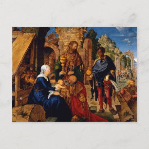 Magi Worship Baby Jesus Briefkaart