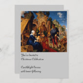 Magi Worship Baby Jesus Kaart (Voorkant / Achterkant)