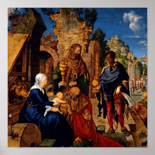 Magi Worship Baby Jesus Poster (Voorkant)