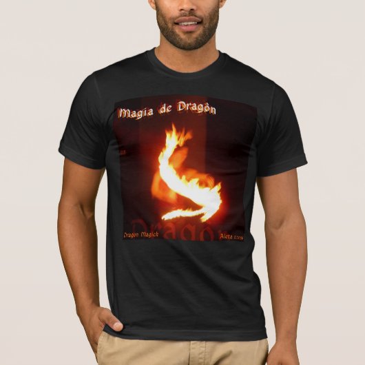 Magia de Dragon ~ Dragon Magick Fireplay Design T-shirt (Voorkant)