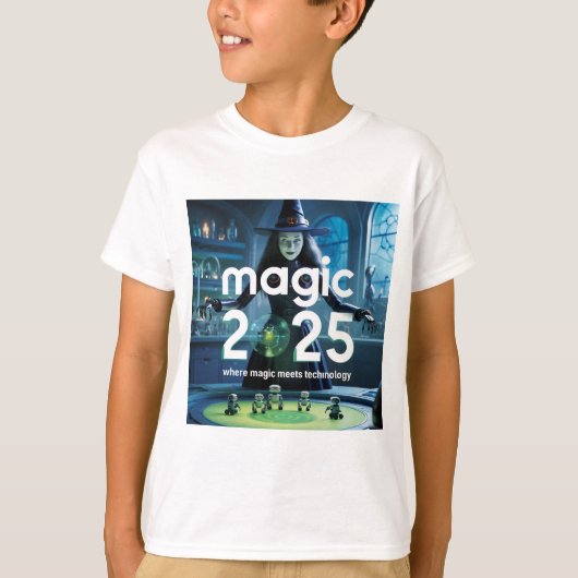 Magic 2025: de fusie van technologie en magie t-shirt (Voorkant)