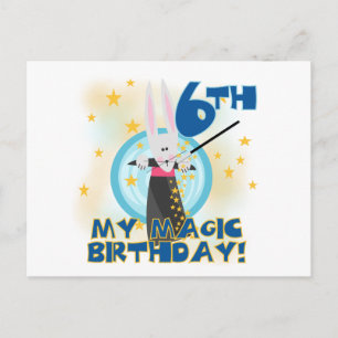 Magic 6th Verjaardag Tshirts en geschenken Briefkaart