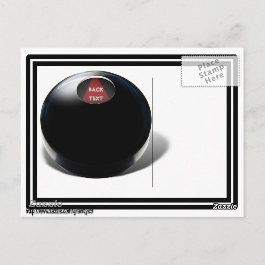 Magic 8 Ball Briefkaart (Achterkant)