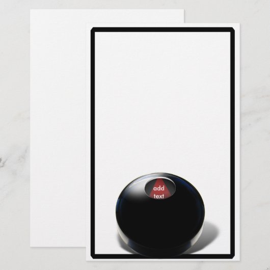 Magic 8 Ball Briefpapier (Voorkant / Achterkant)