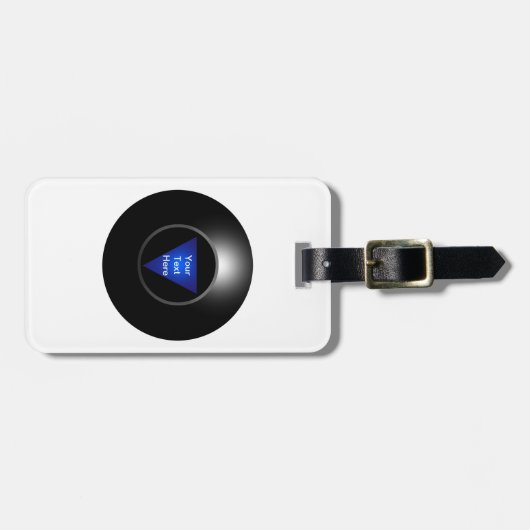 Magic 8 Ball - Jouw tekst Bagagelabel (Voorkant horizontaal)