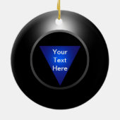 Magic 8 Ball - Jouw tekst Keramisch Ornament (Achterkant)