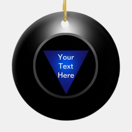 Magic 8 Ball - Jouw tekst Keramisch Ornament (Achterkant)