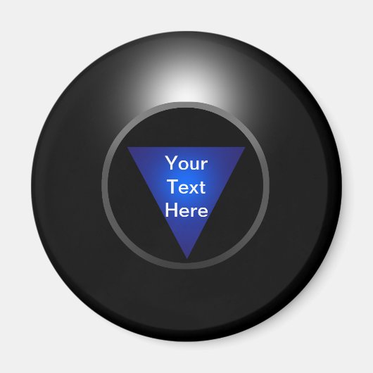 Magic 8 Ball - Jouw tekst Magneet (Voorkant)