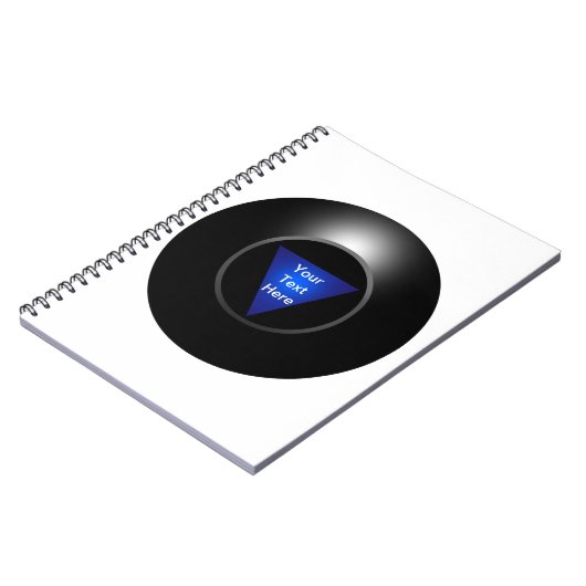 Magic 8 Ball - Jouw tekst Notitieboek (Linkerzijde)