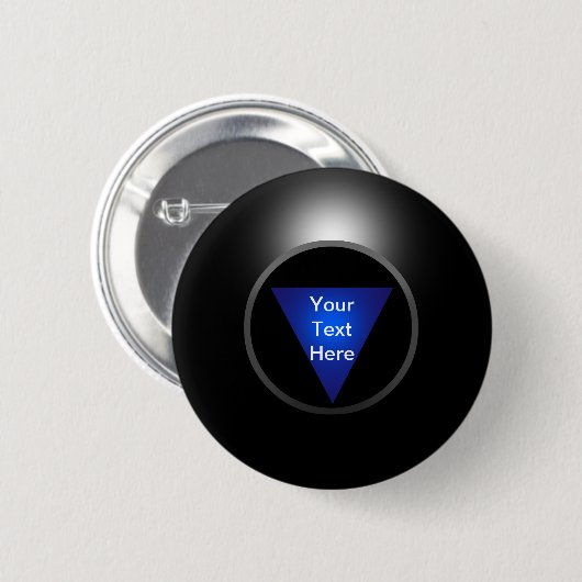 Magic 8 Ball - Jouw tekst Ronde Button 5,7 Cm (Voorkant /achterkant)