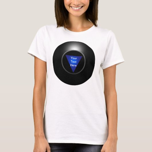 Magic 8 Ball - Jouw tekst T-shirt (Voorkant)
