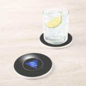 Magic 8 Ball - Jouw tekst Zandsteen Onderzetter (Zijkant)