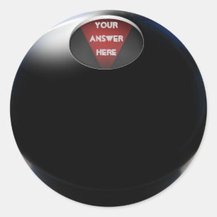 Magic 8 Ball Ronde Sticker