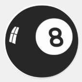 Magic 8 Ball Ronde Sticker (Voorkant)