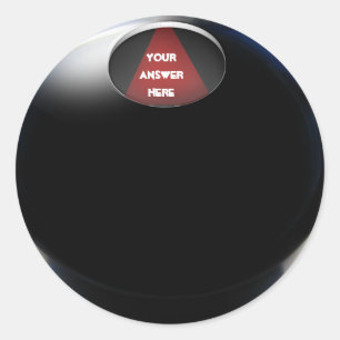 Magic 8 Ball Ronde Sticker