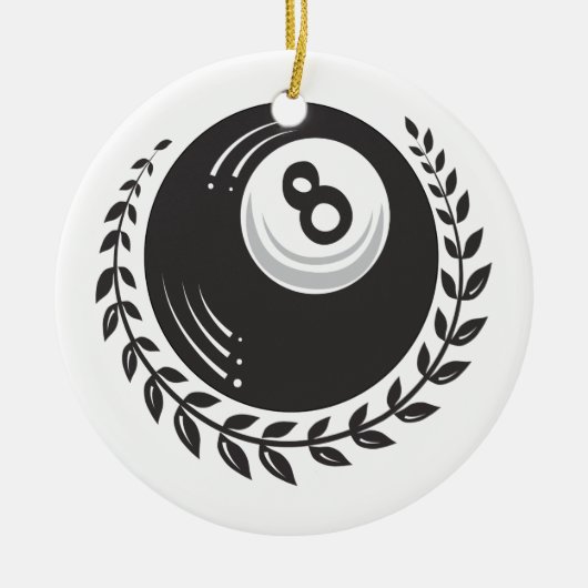 Magic 8 Ball Tattoo Keramisch Ornament (Voorkant)