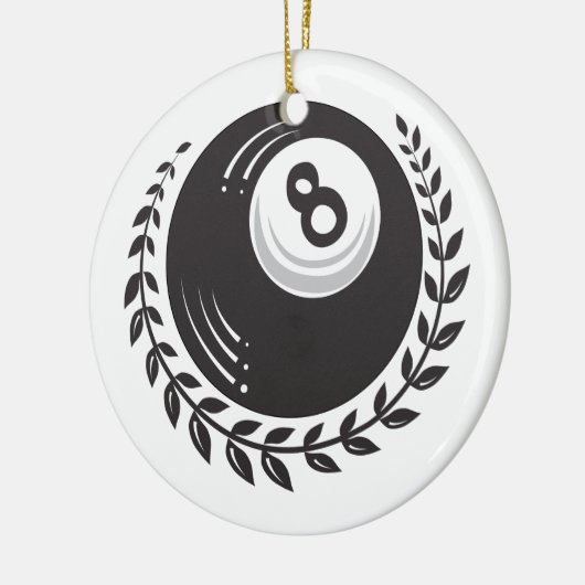 Magic 8 Ball Tattoo Keramisch Ornament (Links)
