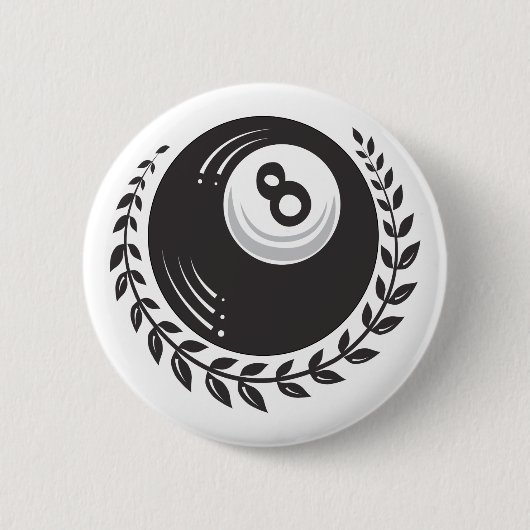 Magic 8 Ball Tattoo Ronde Button 5,7 Cm (Voorkant)