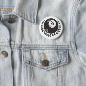 Magic 8 Ball Tattoo Ronde Button 5,7 Cm (In situ)