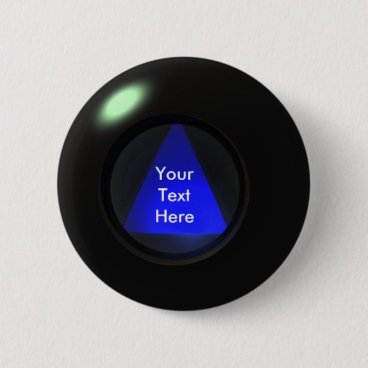 Magic 8 ball-toets ronde button 5,7 cm (Voorkant)