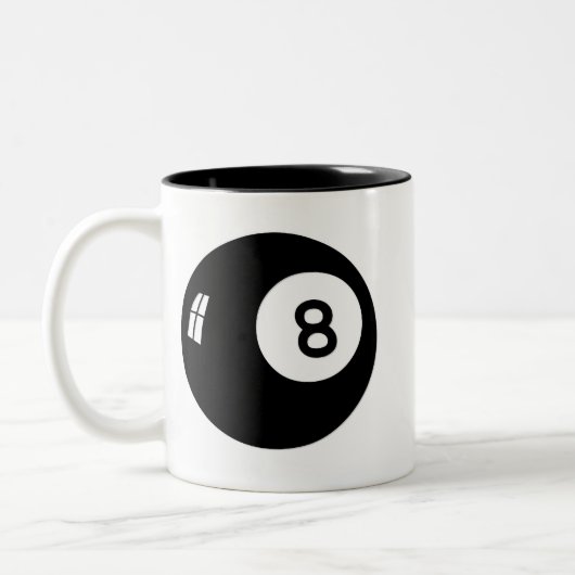Magic 8 Ball Tweekleurige Koffiemok (Links)