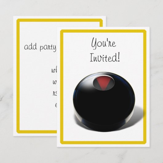 Magic 8 Ball (voeg uw antwoord toe) Kaart (Voorkant / Achterkant)