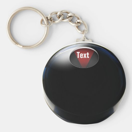 Magic 8 Ball (voeg uw antwoord toe) Sleutelhanger (Voorkant)