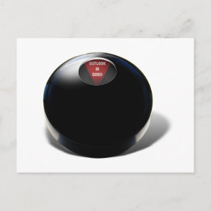 Magic 8 Ball zegt: "Outlook is Good" Briefkaart