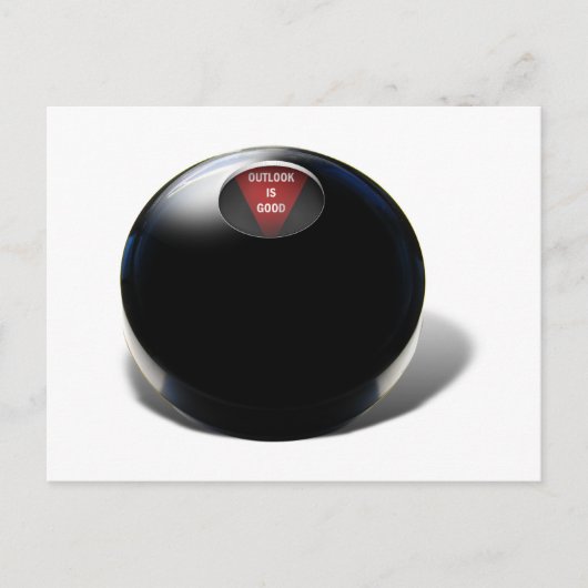 Magic 8 Ball zegt: "Outlook is Good" Briefkaart (Voorkant)