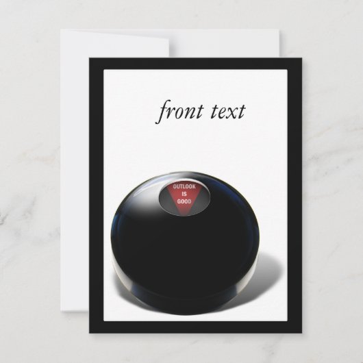Magic 8 Ball zegt: "Vooruitzichten zijn goed!" Kaart (Voorkant)