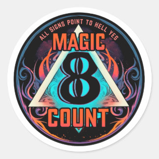 Magic 8 tellen cirkel Sticker