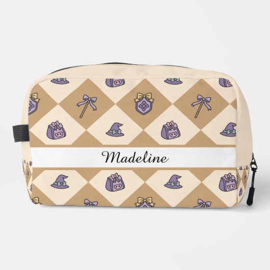 Magic Academy Wizard School Name Travel  Gold Toilettasje (Voorkant)