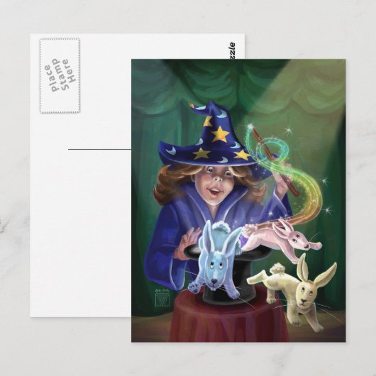 Magic Act Briefkaart (Voorkant / Achterkant)