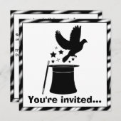 Magic Act: Verjaardag van duif, Pet en sterren Kaart (Voorkant / Achterkant)