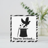 Magic Act: Verjaardag van duif, Pet en sterren Kaart (Staand voorkant)