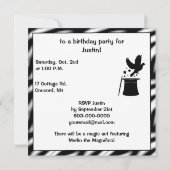 Magic Act: Verjaardag van duif, Pet en sterren Kaart (Achterkant)