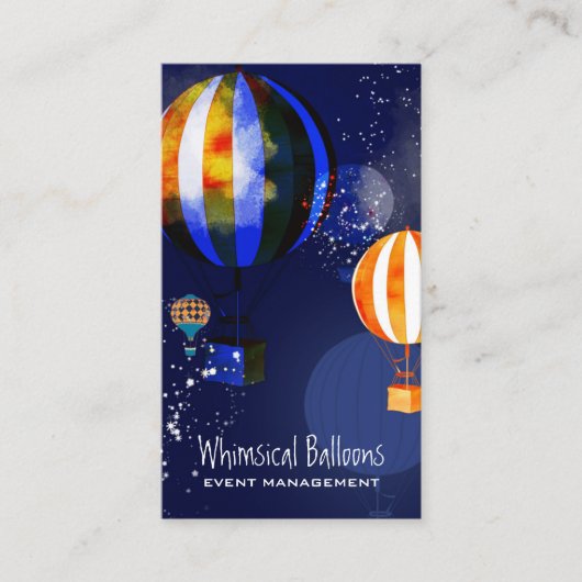 Magic Air Balloons Event Planner Visitekaartje (Voorkant)