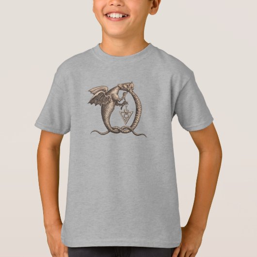 Magic Alchemy Dragon Symbol T-shirt (Voorkant)