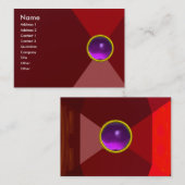 MAGIC AMETHYST, helder levendig rood roze paars Visitekaartje (Voorkant / Achterkant)