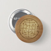 Magic Amulet Succes Rijkdom Lang Leven Magic Charm Ronde Button 5,7 Cm (Voorkant /achterkant)