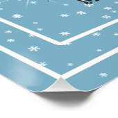 Magic and Wonder Kerstmis Snowman Blue ID440 Poster (Hoek)