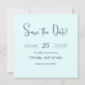 Magic Aquamarine Dreamcatcher Baby shower Save The Date (Achterkant)