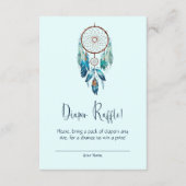 Magic Aquamarine Dreamcatcher Luier Raffle Informatiekaartje (Voorkant)