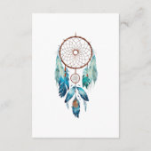Magic Aquamarine Dreamcatcher Luier Raffle Informatiekaartje (Achterkant)
