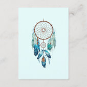 Magic Aquamarine Dreamcatcher Luier Raffle Informatiekaartje (Achterkant)