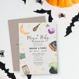 Magic Baby Brewing Neutraal Halloween Baby shower Kaart