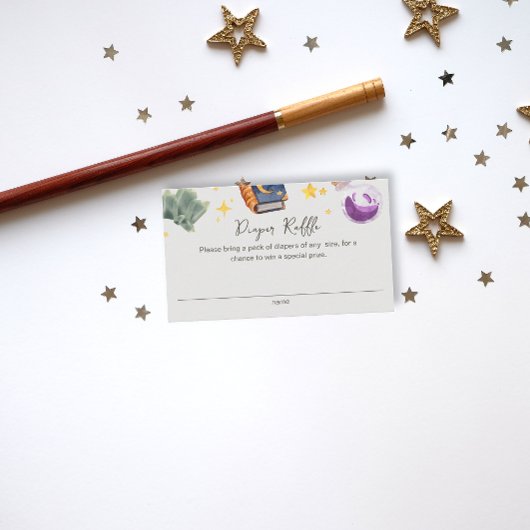 Magic Baby Halloween Neu Luier Raffle Baby shower Informatiekaartje