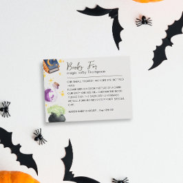 Magic Baby Halloween neut Boek Aanvraag Baby showe Informatiekaartje