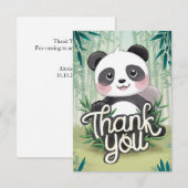 Magic Bamboo Panda Bedankkaart (Voorkant / Achterkant)
