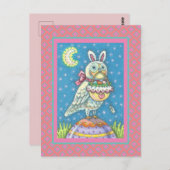MAGIC BARN OWL & EASTER BASKET, HOLIDAIR BRIEFKAAR BRIEFKAART (Voorkant / Achterkant)